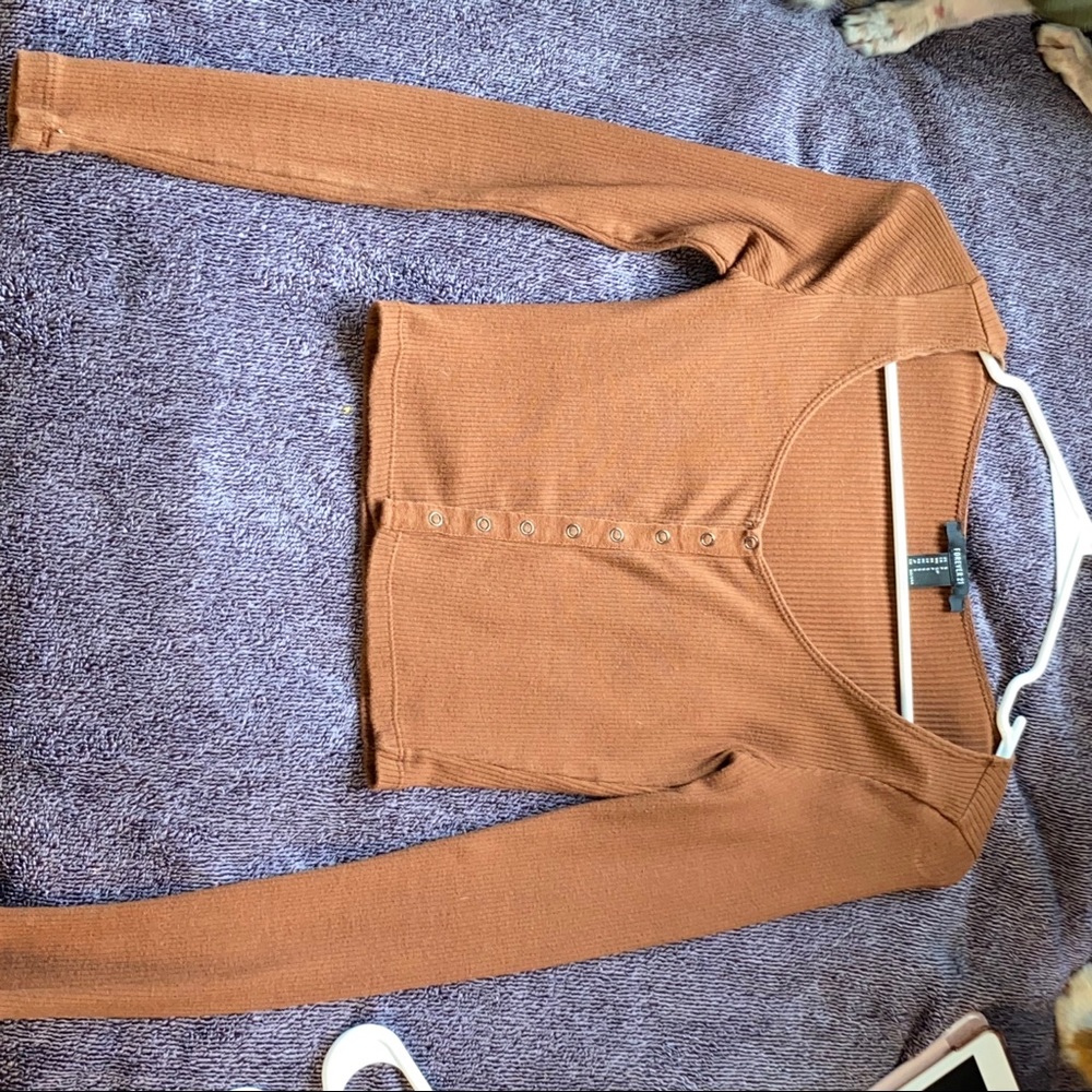 forever 21 long sleeve cropped top